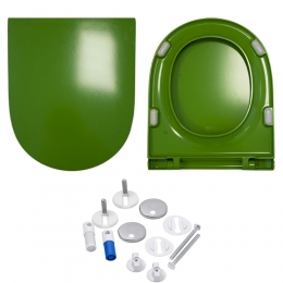 Крышка-сиденье Sanita Luxe Color Green (зеленая) быстросъемная с микролифтом